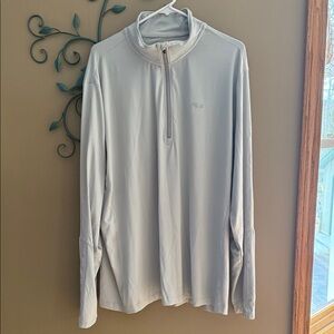 Men’s Fila Light Gray Long-Sleeve half zip Top